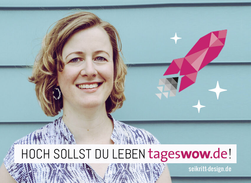 Marken- und Kommunikationsdesignerin Nathalie Seikritt gratuliert tageswow.de zum Jubiläum