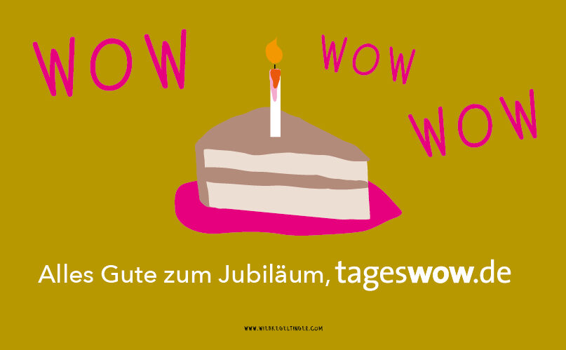 Graphik eines Tortenstücks mit Kerze: So feiert Wiebke Geltinger tageswow.de